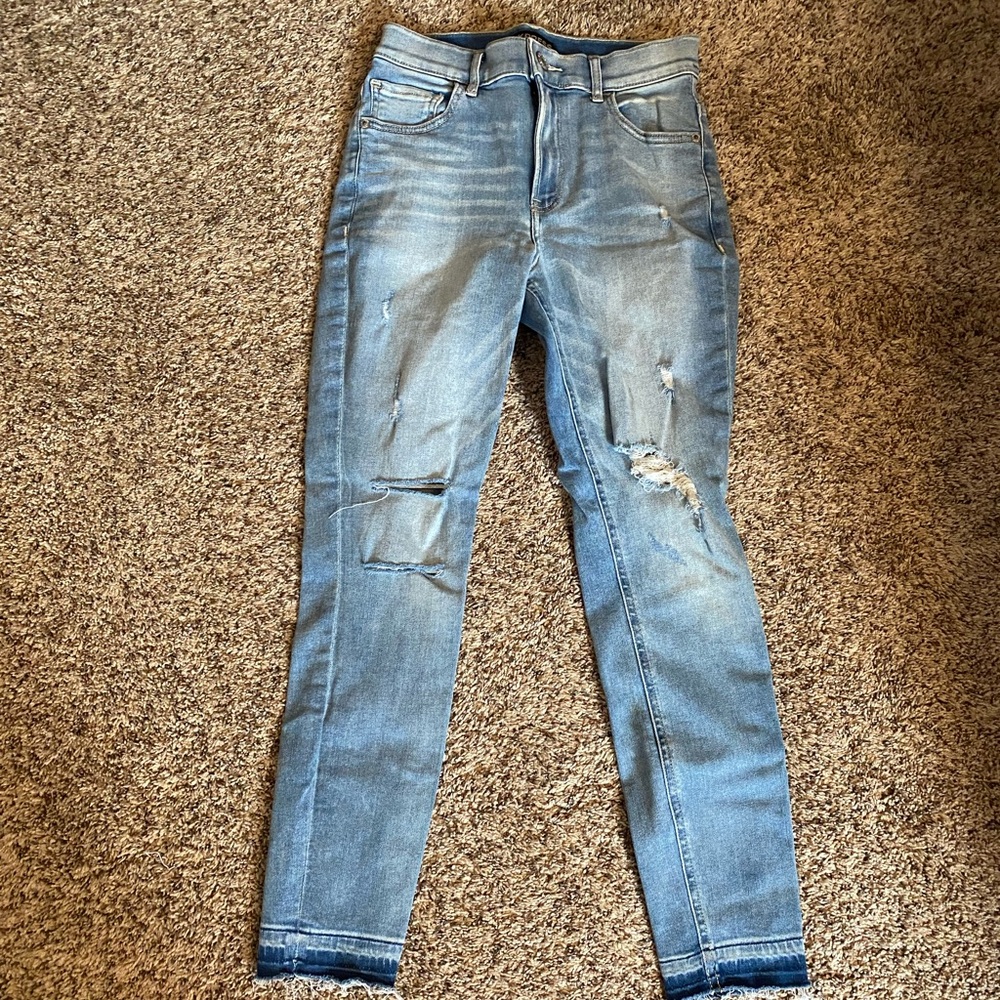 Express cropped high rise jegging size 2